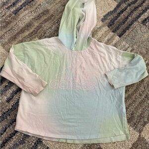 Adidas Kids Pastel Gradient Hoodie - Green and Pink